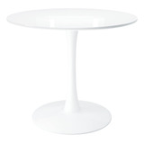 World Modern Design Mesa Redonda De 36 , Color Blanco