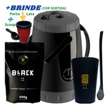 Kit Tereré Black Erva Mate 500g Garrafa Unitermi Copo Bomba