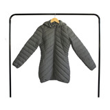 Campera Mujer Inflable Gris Forro Plush Marina Giovannini 