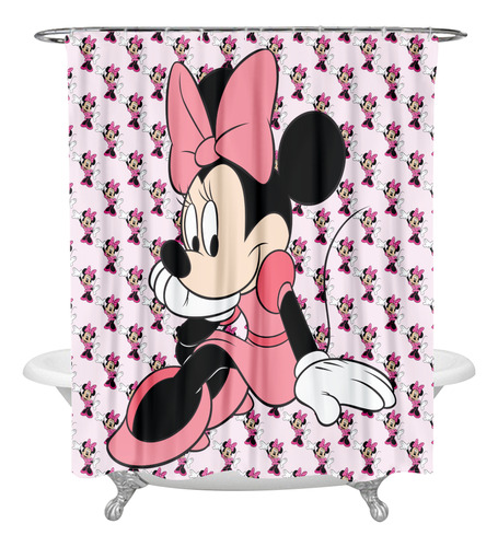 Cortina De Chuveiro De Desenho Animado Mickey & Minnie Mouse