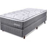 Bf Colchões Cama Box Solteiro Colchão Mola Ensacada Espuma Nasa 88x188cm