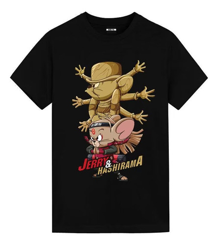 Camiseta De Algodón De Manga Corta Jerry Naruto Hashirama Tr