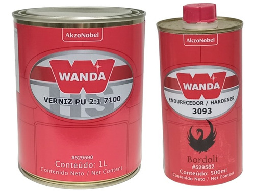 Wanda Barniz Pu 7100 1tl + Endurecedor 3093 0.50lt