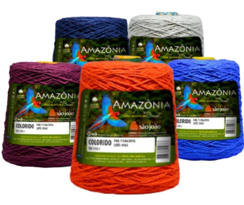 Barbante Para Crochê Colorido Número 6 Fio Amazonia 400