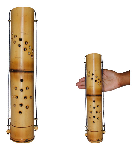 Incensário De Bambu Modelo Torre Para Pendurar 29cm 162g