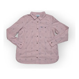 Camisa Columbia Extra Grande Rosa Claro De Mujer Con Gris