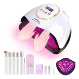 Kit De Uñas Blanco Lampara De Uñas 280w/66 Led Luz Uv Roja 