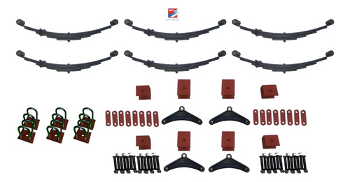 Kit De Suspension Tres Ejes Para Remolque 12000 Lb Muelles