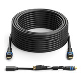 Bluerigger Inwall Cable Hdmi De Alta Velocidad Con Repetidor