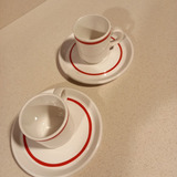 12 Tazas De Café Con Plato- Fina Loza Hartford- Impecables!!