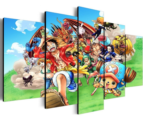 One Piece Cuadros 5 Partes 70x50