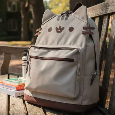 Good \u002F\u002F Sb Mochila Estándar Con Cara De Gato Pusheen De .... | Meses sin interés