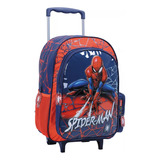 Spiderman Mochila Escolar Con Carro 16 PuLG Comic Marvel Ed