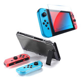 Capa Case De Silicone + Película Tela Para Nintendo Switch