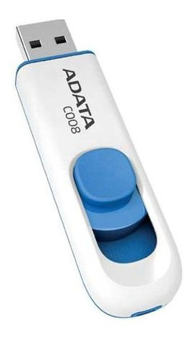 Memoria Usb Adata, 2.0 C008 64gb, Blanco/azul