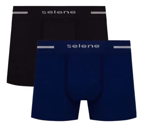 2 Cuecas Boxer Selene Box Microfibra Masculina