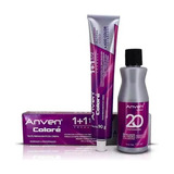 Tinte Anven Para Cabello Tono 3.7 90g + Peroxido 20 Vol