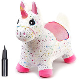 Caballo Hinchable De Unicornio Para Niños Pequeños: A...