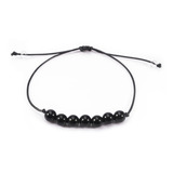 Pulsera Piedra Natural Obsidiana Negra 6mm