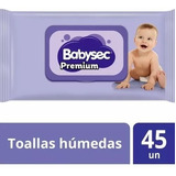 Toallas Húmedas Babysec Premium 6 Bolsas De 45 Unidades C/u