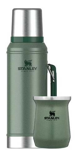 Set Combo Matero Stanley Termo  Verde 950 Cc + Mate Original