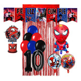 Globos Combo Deco Spiderman Miles Morales Hombre Araña