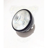 Faro Optica Redondo Cafe Racer Chapa Y Vidrio Circus Motos