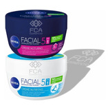 Kit Creme Facial Nivea Nutritivo E Noturno - 100g Cada