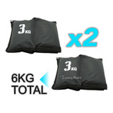 Par Pesas Pie Tobilleras Negro Gluteo Pierna Gym Fitness 3kg