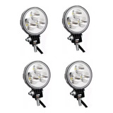 Faro Led Auxiliar X4 Redondo 35mm 3 Led Blanco 12w Auto 4x4 