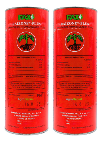 Raizone Plus 2pz Enraizador De Esquejes, Propagación Vegetal