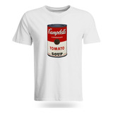 Camiseta Estampada Andy Warhol Campbells Unisex Pop Art