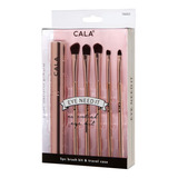 Set De Brochas De Maquillaje Para Ojos 5 Piezas Cala Color Oro/rosa