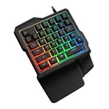 Teclado Gamer Una Mano 35 Teclas K7 Retroiluminado Membrana