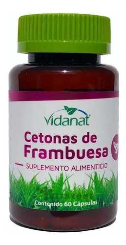 Cetonas De Frambuesa 60 Cápsulas  Idela Para Dieta Keto