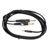 Proel Dhg545lu3 Cable Y 2 Plug 1/4 Mono A 1 Plug 3.5 Estéreo