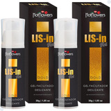 Kit 2 Gel Lubrificante Dessensibilizante Anal Lis-in Gold 