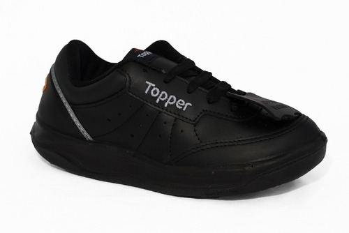 Zapatillas Cuero Topper Colegial Xforcer Negro 