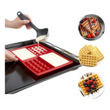 Forma Silicone Waffle Panqueca Forno Microondas Airfryer 