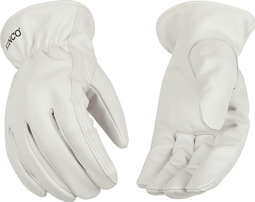 Guantes De Trabajo De Piel De Cabra Grano Blanco Kinco