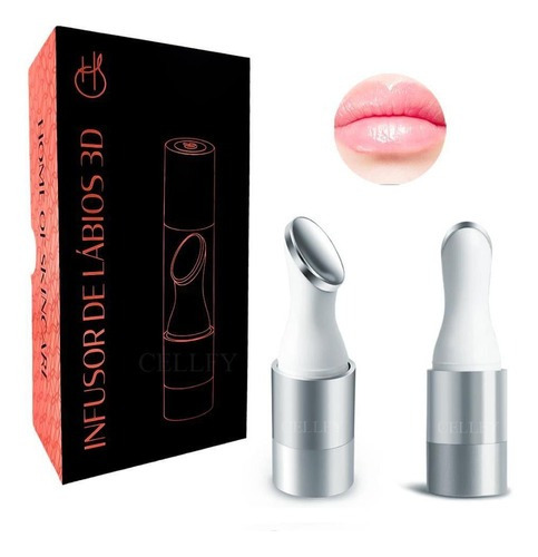 Massageador Labial Infusor De Vibração Led Uv 3d Portátil