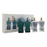 Set De Miniaturas De Jean Paul Gaultier De Le Male, 4 Unidades De Perfume De 7 Ml