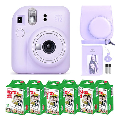 Cámara Instantánea Fujifilm Instax Mini 12 Lila + Pack De 60 | Envío gratis