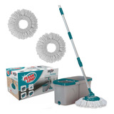 Esfregão Mop 360 Premium Inox 4,8l Duas Água + 2 Refil Extra