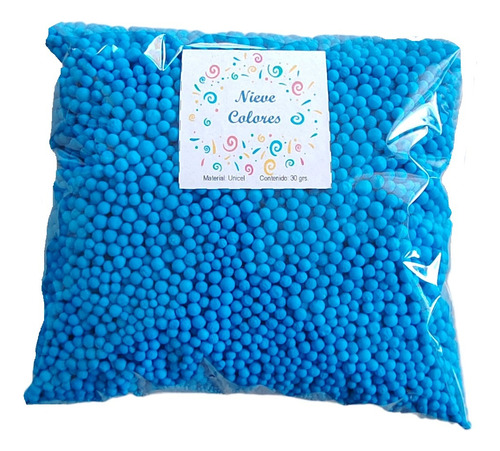 Bolitas Perlas Unicel  Nieve Confeti Varios Colores Pz 30gr