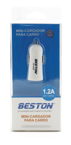 Mini Cargador De Carro Puerto Usb Sencillo 1,2a 5v Beston