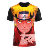 Camisa Camiseta 3d Full Anime Uzumaki Naruto Infantil -1