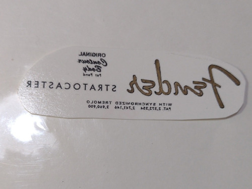 Decal Al Agua Stratocaster. Dorado 50 , 60 