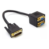 Cable Splitter Dvi 24+5 Macho A 2 Vga Hembra Duplica Imagen