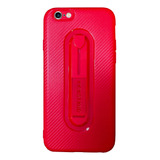 Funda Acabado Fibra Carbono Tpu Rojo Para iPhone 6 / 6s